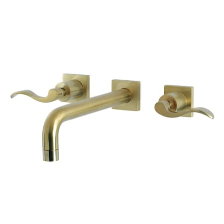 Kingston Brass KS6027DFL Wall Mount Tub Faucet, Brushed Brass KS6027DFL